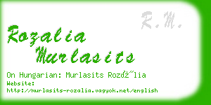 rozalia murlasits business card